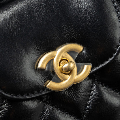 Chanel 24S Mini 31 Bag shiny Lambskin black  (microchip)