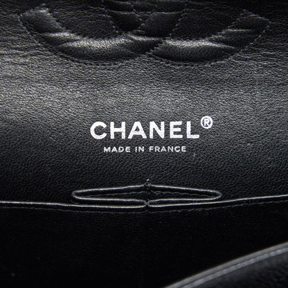 Chanel Medium Classic Double Flap Caviar Black  serial 12