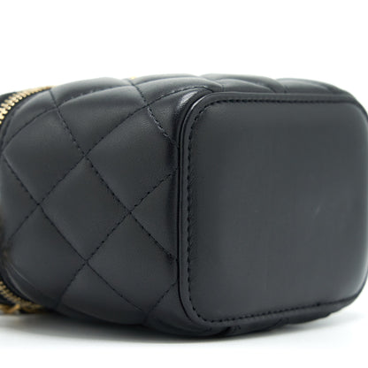 Chanel Pearl Crush Mini Vanity Case Lambskin Black