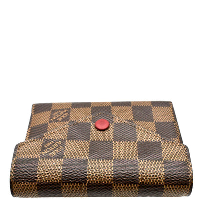 LOUIS VUITTON Victorine Damier Ebene Wallet Brown