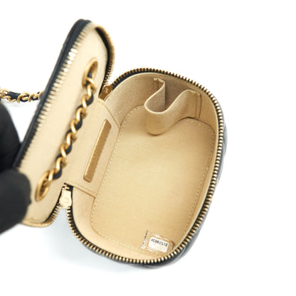 Chanel Pearl Crush Mini Vanity Case Lambskin Black