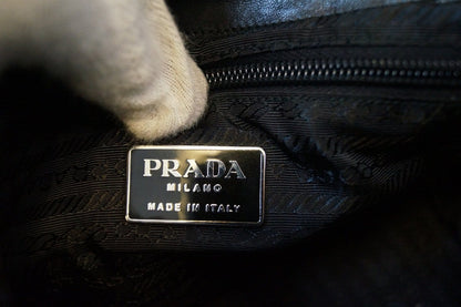PRADA Milano Black Leather Hobo Shoulder Bag