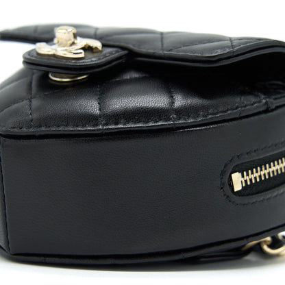 Chanel 22S Heart Belt Bag Lambskin Black L