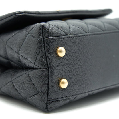 Chanel Mini Coco Handle Flap Caviar in Black