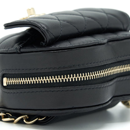 Chanel 22S Heart Belt Bag Lambskin Black L