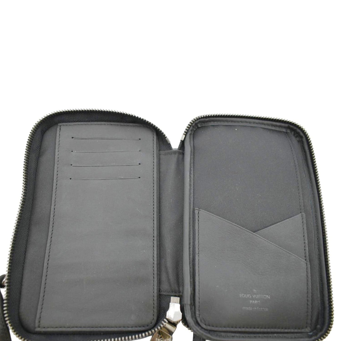 LOUIS VUITTON Double Monogram Eclipse Phone Pouch Black