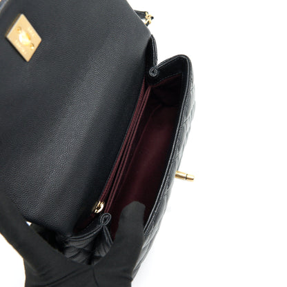 Chanel Mini Coco Handle Flap Caviar in Black