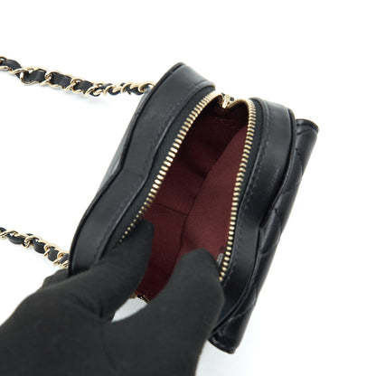 Chanel 22S Heart Belt Bag Lambskin Black L
