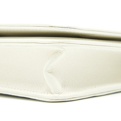 Chanel Boy Wallet On Chain Caviar White L