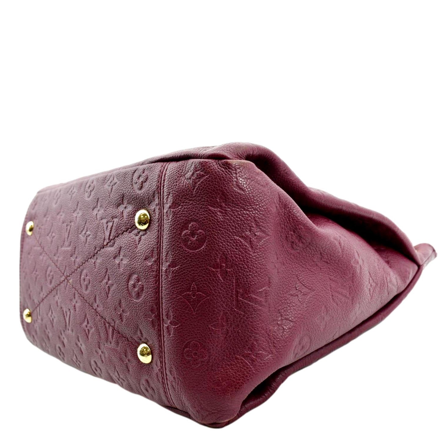 LOUIS VUITTON Artsy MM Empreinte Leather Hobo Bag Plum