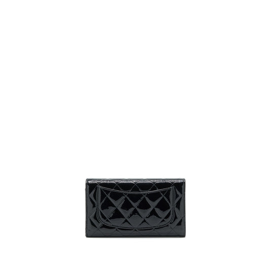 Chanel Classic Flap Long Wallet Patent Black