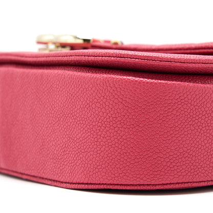 Chanel Messenger Crossbody Bag Caviar Red