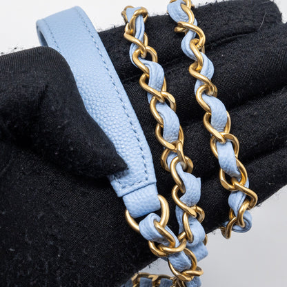 Chanel 23c Small Hobo Bag Caviar Light Blue (Microchip)
