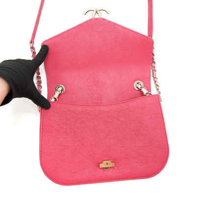 Chanel Messenger Crossbody Bag Caviar Red