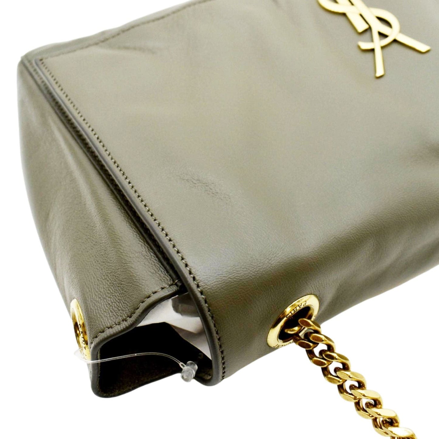 YVES SAINT LAURENT Kate Reversible Leather Crossbody Bag Green