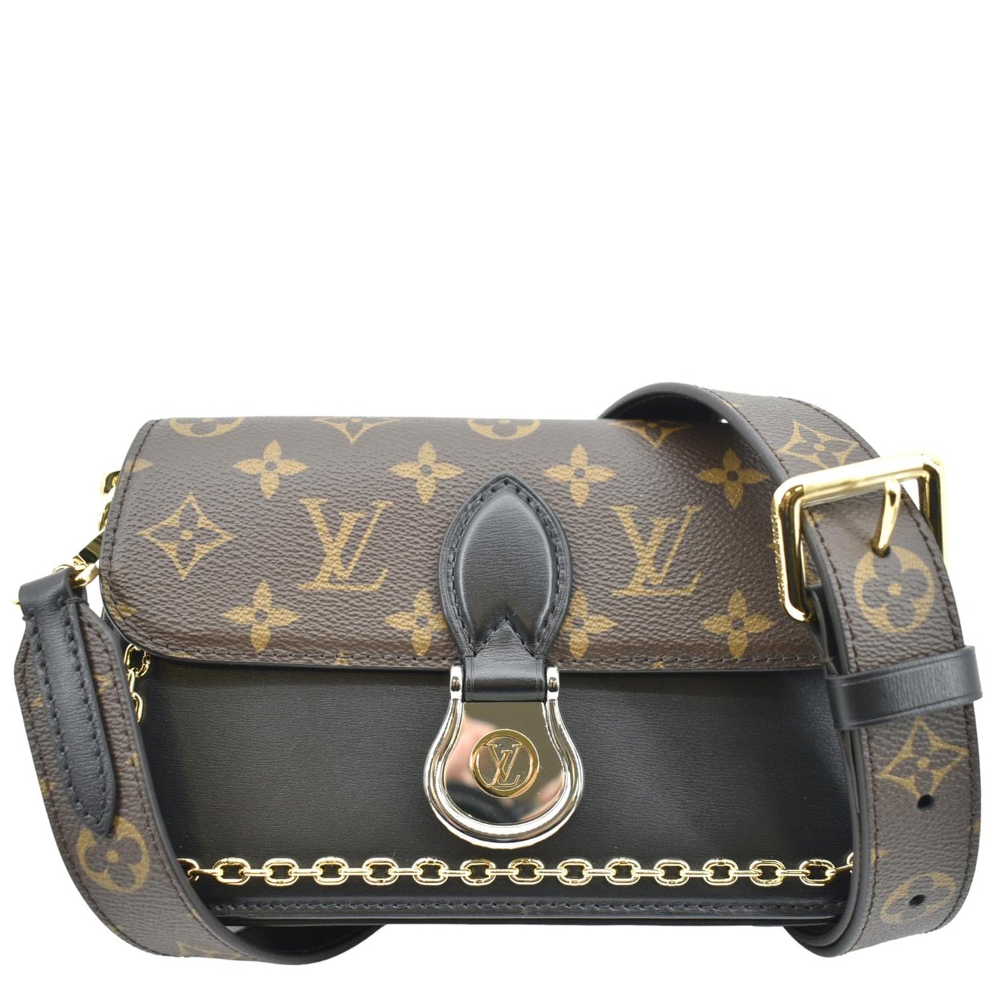 LOUIS VUITTON Neo Saint Monogram Canvas Shoulder Bag Black