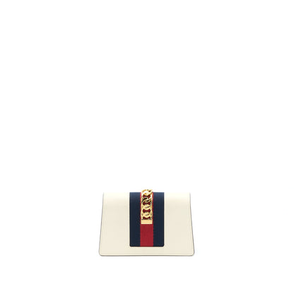 Gucci Sylvie Mini Chain Bag Calfskin White