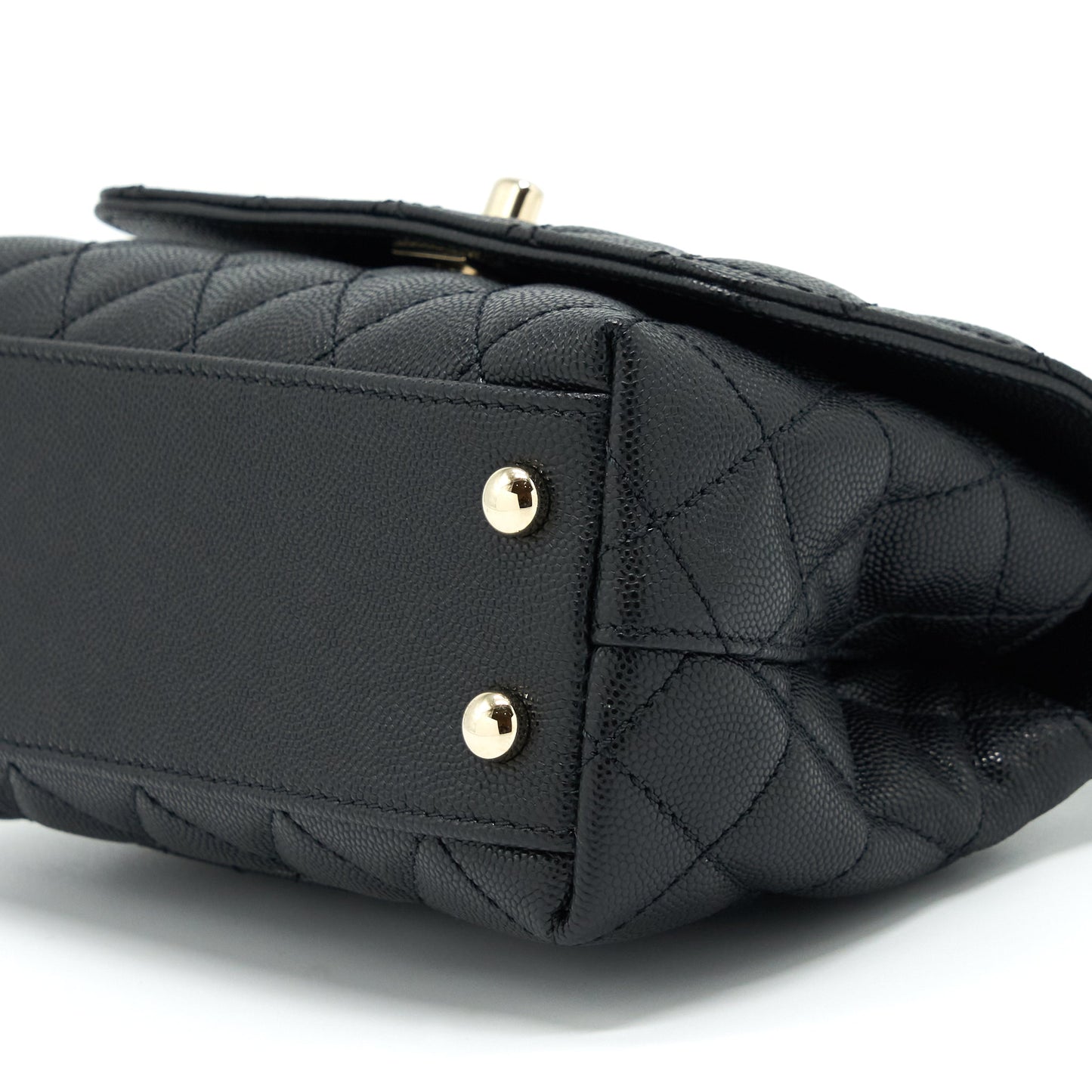 Chanel Mini Coco Handle Caviar Black L