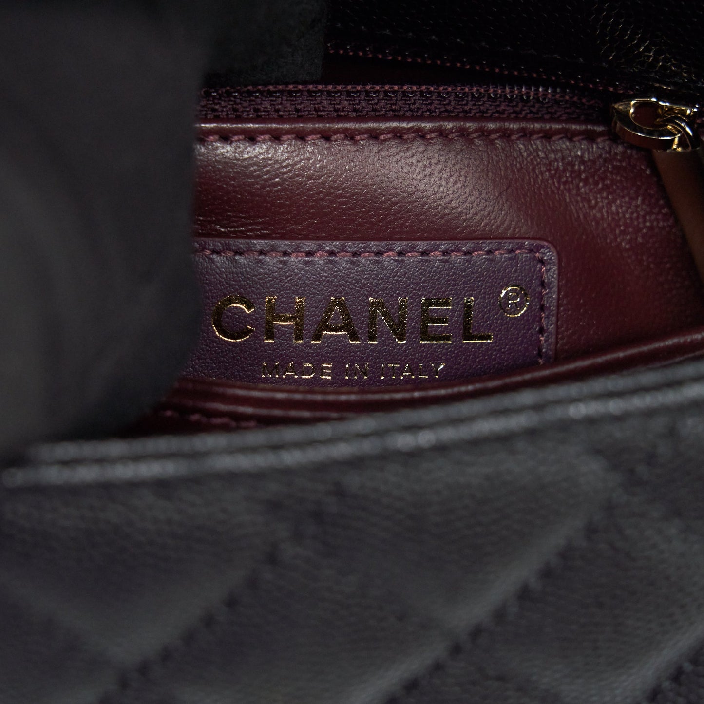 Chanel Mini Coco Handle Caviar Black L