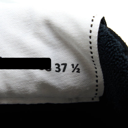 Chanel Size 37.5 Letter/CC Logo Sneaker Calfskin Black/White
