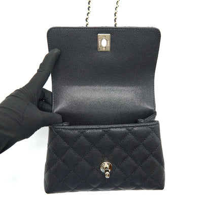 Chanel Mini Coco Handle Caviar Black L