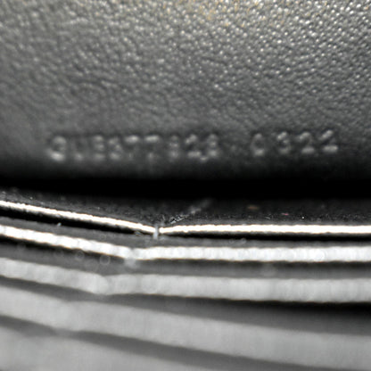 YVES SAINT LAURENT Cassandre Matelasse Chain Wallet Crossbody Bag Black