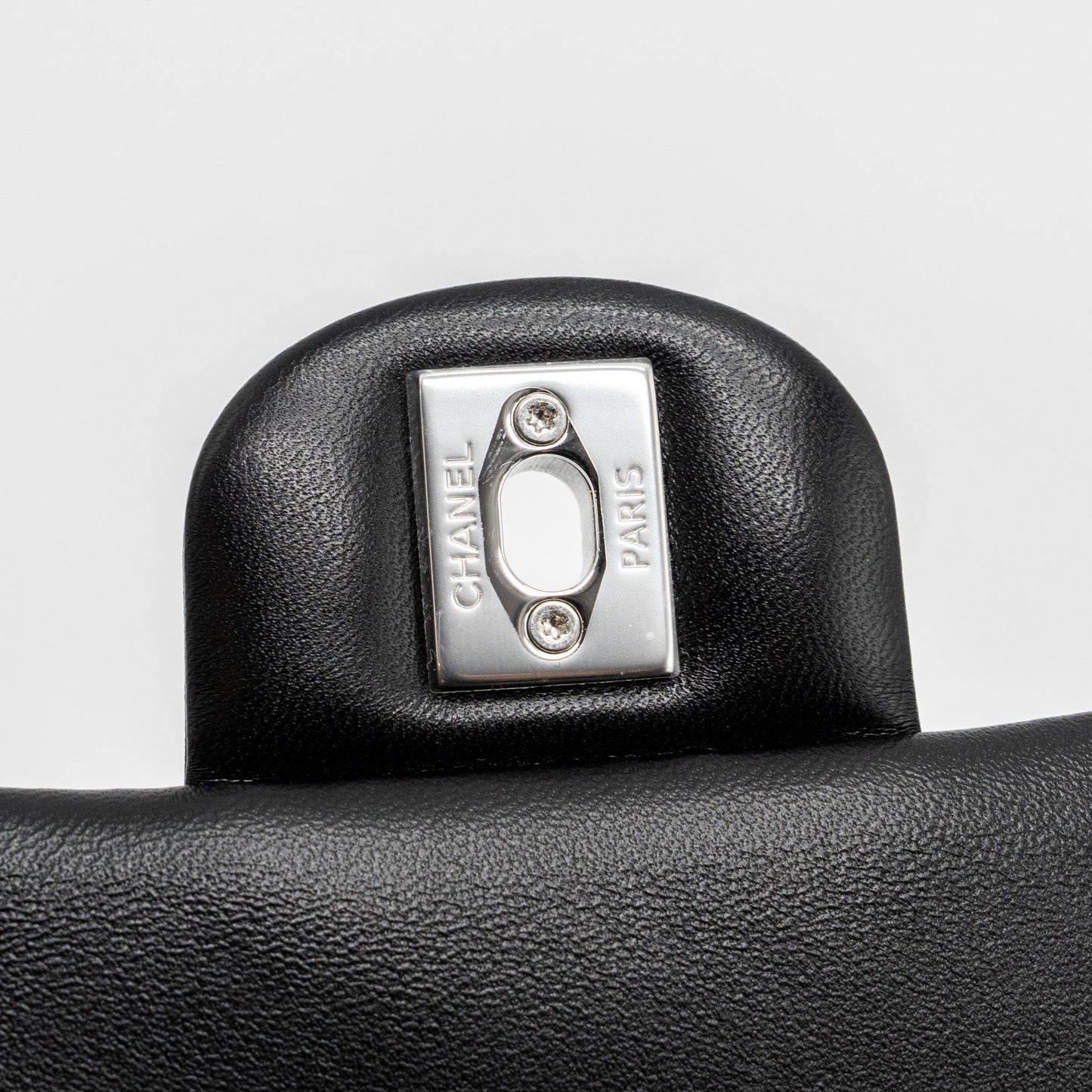 Chanel mini rectangular flap bag lambskin black  (microchip)