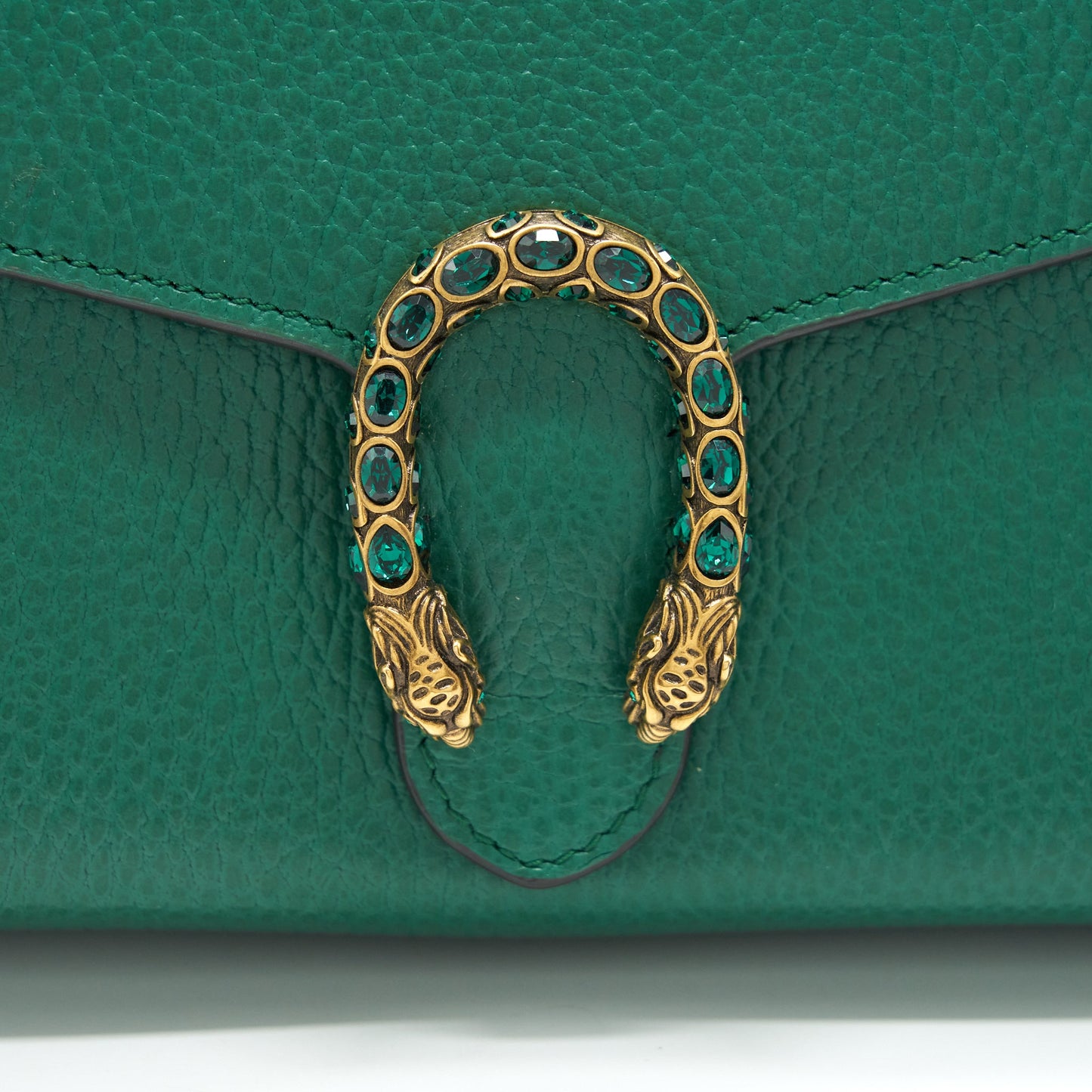 Gucci Dionysus Mini Chain Bag Green With Gold And Silver Hardware