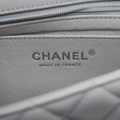 Chanel Mini Rectangular Flap Bag Lambskin Light Grey