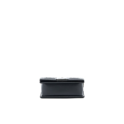 Chanel Small Boy Bag Caviar Black Ruthenium  (Microchip)