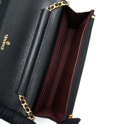 Chanel Classic Wallet On Chain Caviar Black