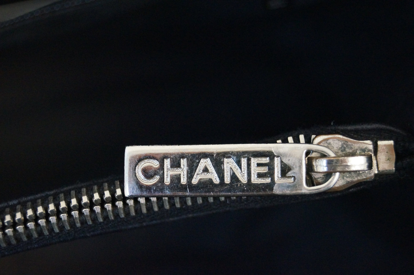 CHANEL Black Caviar Leather Grand Shopping Tote Bag