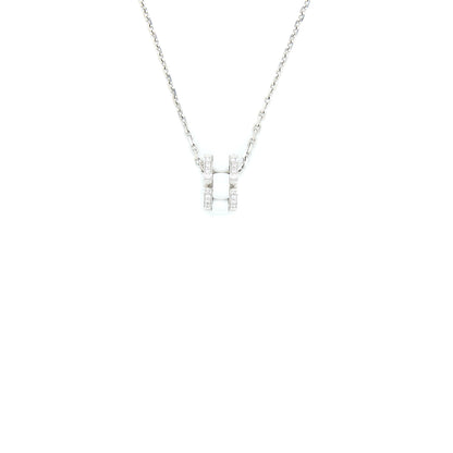 Chanel Ultra Necklace 18K White Gold with Diamonds / White Ceramic