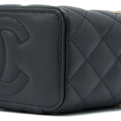 Chanel Long Vanity with Chain Caviar Black L (Microchip)