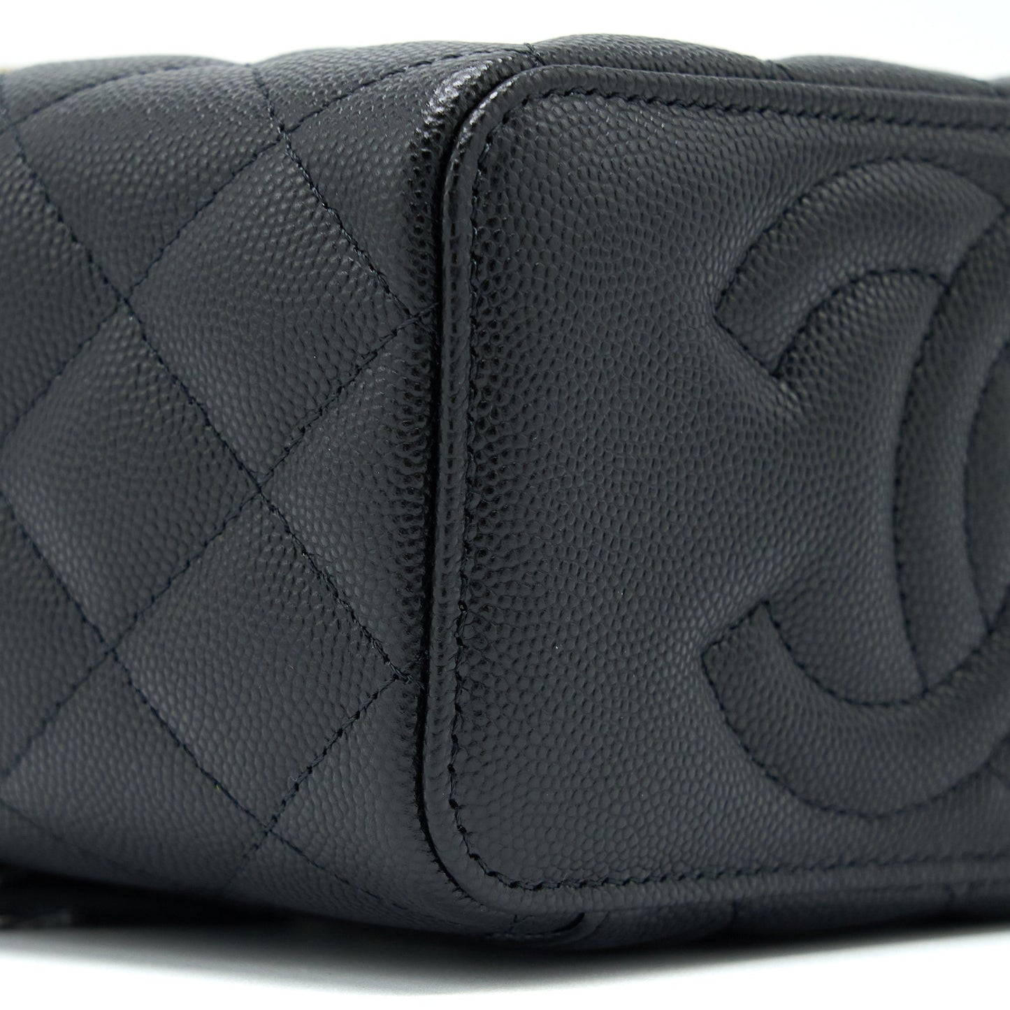 Chanel Long Vanity with Chain Caviar Black L (Microchip)