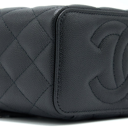 Chanel Long Vanity with Chain Caviar Black L (Microchip)