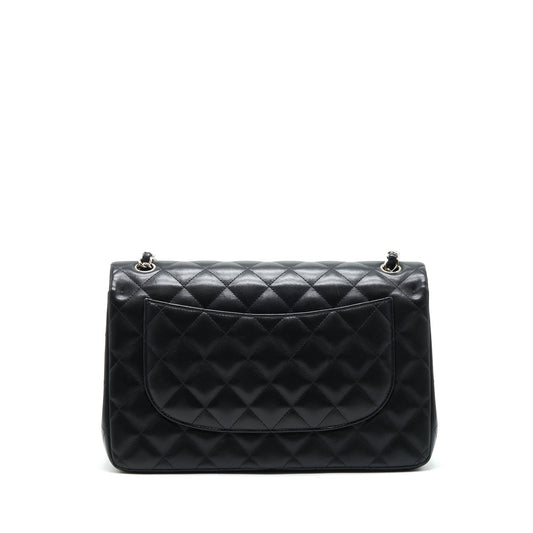 Chanel Classic jumbo Double flap Bag Lambskin Black