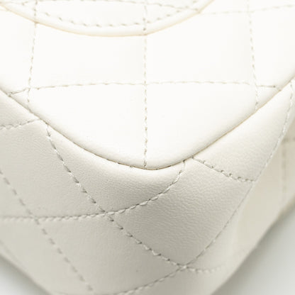 Chanel 23C pearl crush mini rectangular flap bag lambskin white L (microchip)