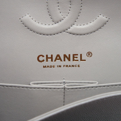 Chanel 21A Small Classic Double Flap Bag Caviar NC634 Light Grey L