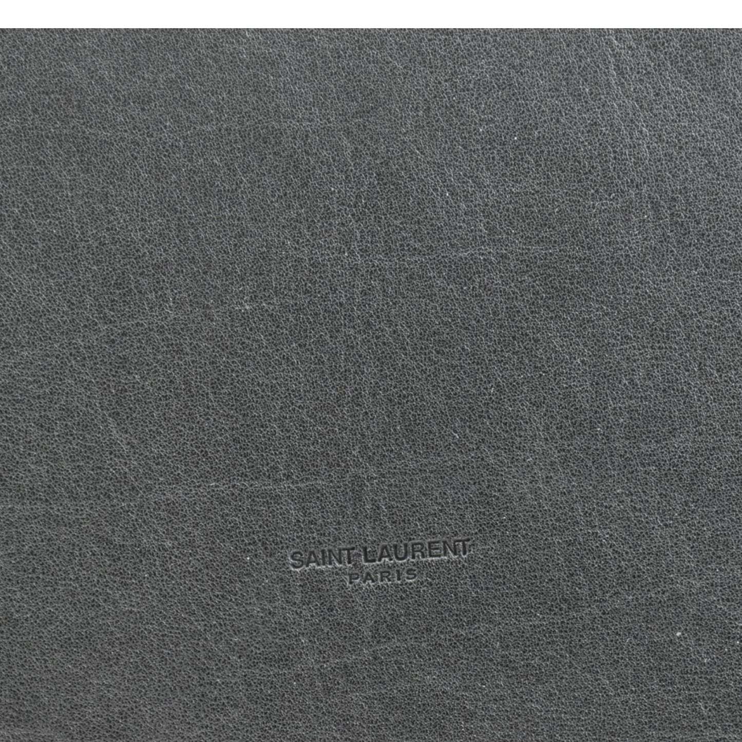 YVES SAINT LAURENT Rive Gauche Linen Bucket Bag White