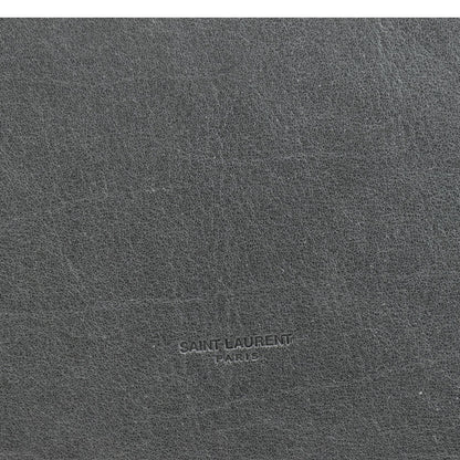 YVES SAINT LAURENT Rive Gauche Linen Bucket Bag White