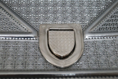 CHRISTIAN DIOR Handbags - Diorama Silver Perforated Leather Bag