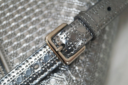 CHRISTIAN DIOR Handbags - Diorama Silver Perforated Leather Bag