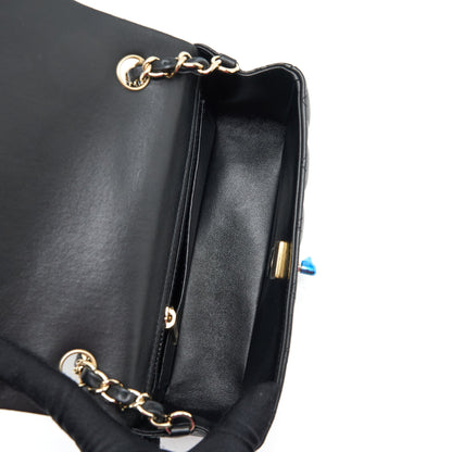 Chanel Mini Rectangular Flap Bag Lambskin Black L