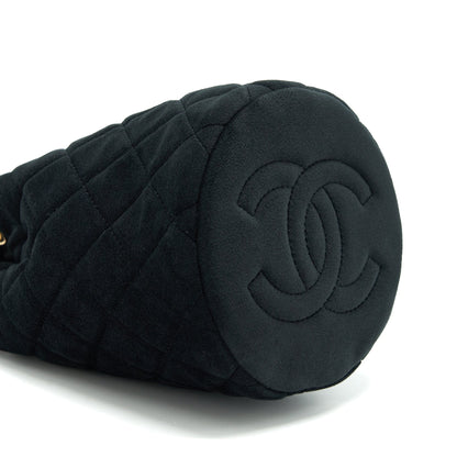 Chanel Pearl Crush On Chain Mini Bucket Velvet Black L