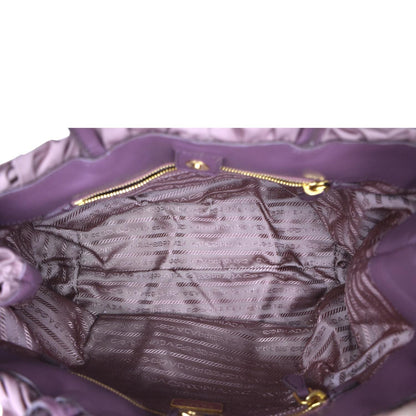 PRADA Tessuto Origami Pleated Ruffled Nylon Tote Bag Antico