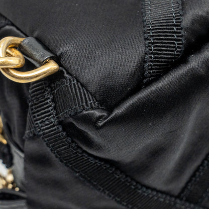 Chanel 22p Travel Pouch With Sleep Mask Nylon Black