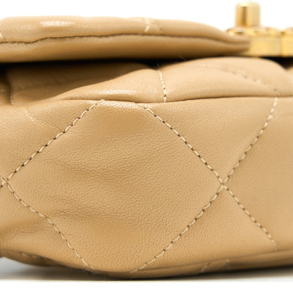 Chanel 19 Belt Bag Lambskin Dark Beige Multicolour Hardware