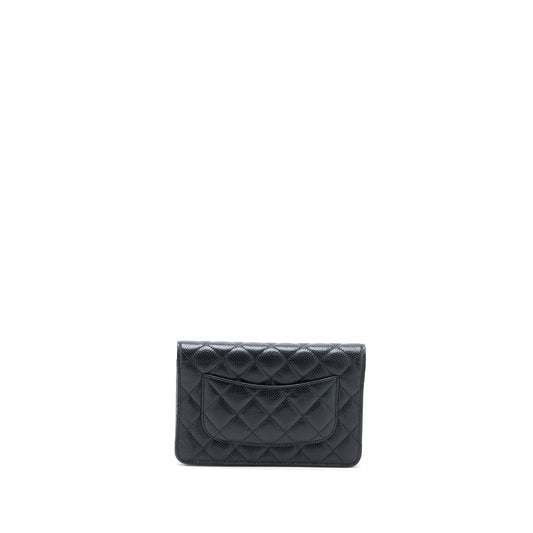 Chanel Classic Wallet on Chain Caviar Black  (Microchip)