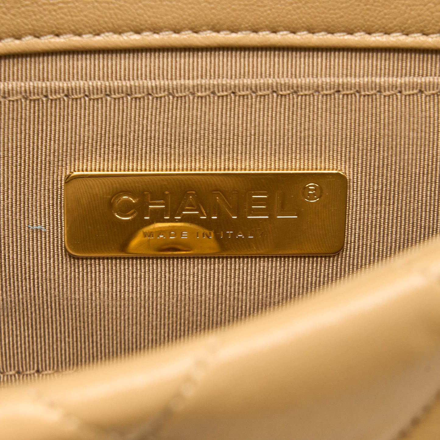 Chanel 19 Belt Bag Lambskin Dark Beige Multicolour Hardware